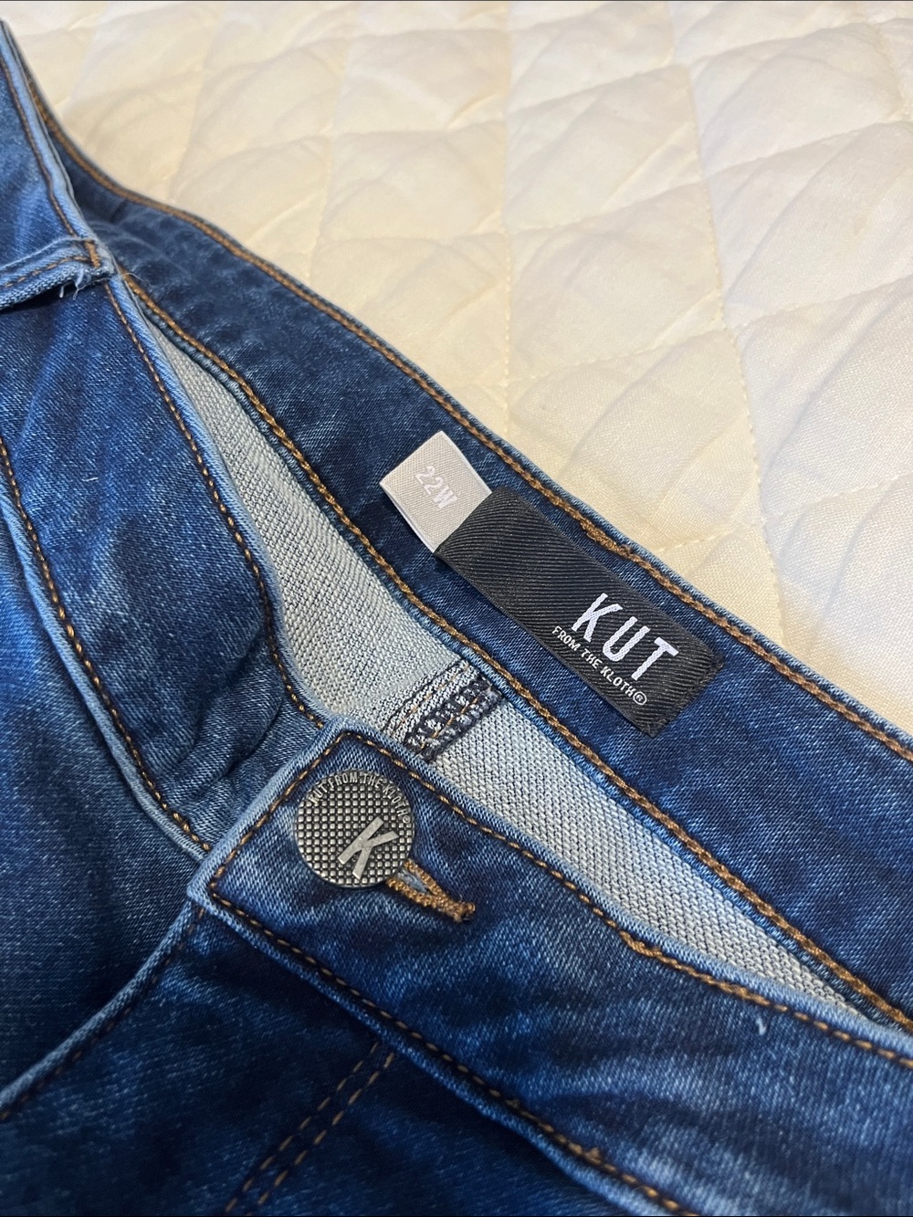 Kut from the Kloth Reese High Rise Ankle Straight Jean 22 22W - Picture 2 of 8
